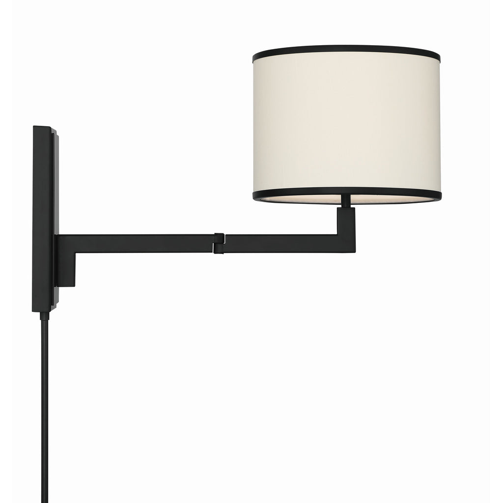 Crystorama Madison 10'' Task Sconce in Matte Black - Additional View