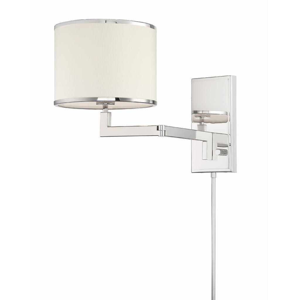 Crystorama Madison 10'' Task Sconce in Polished Nickel - Additional View