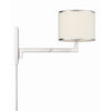 Crystorama Madison 10'' Task Sconce in Polished Nickel - Additional View