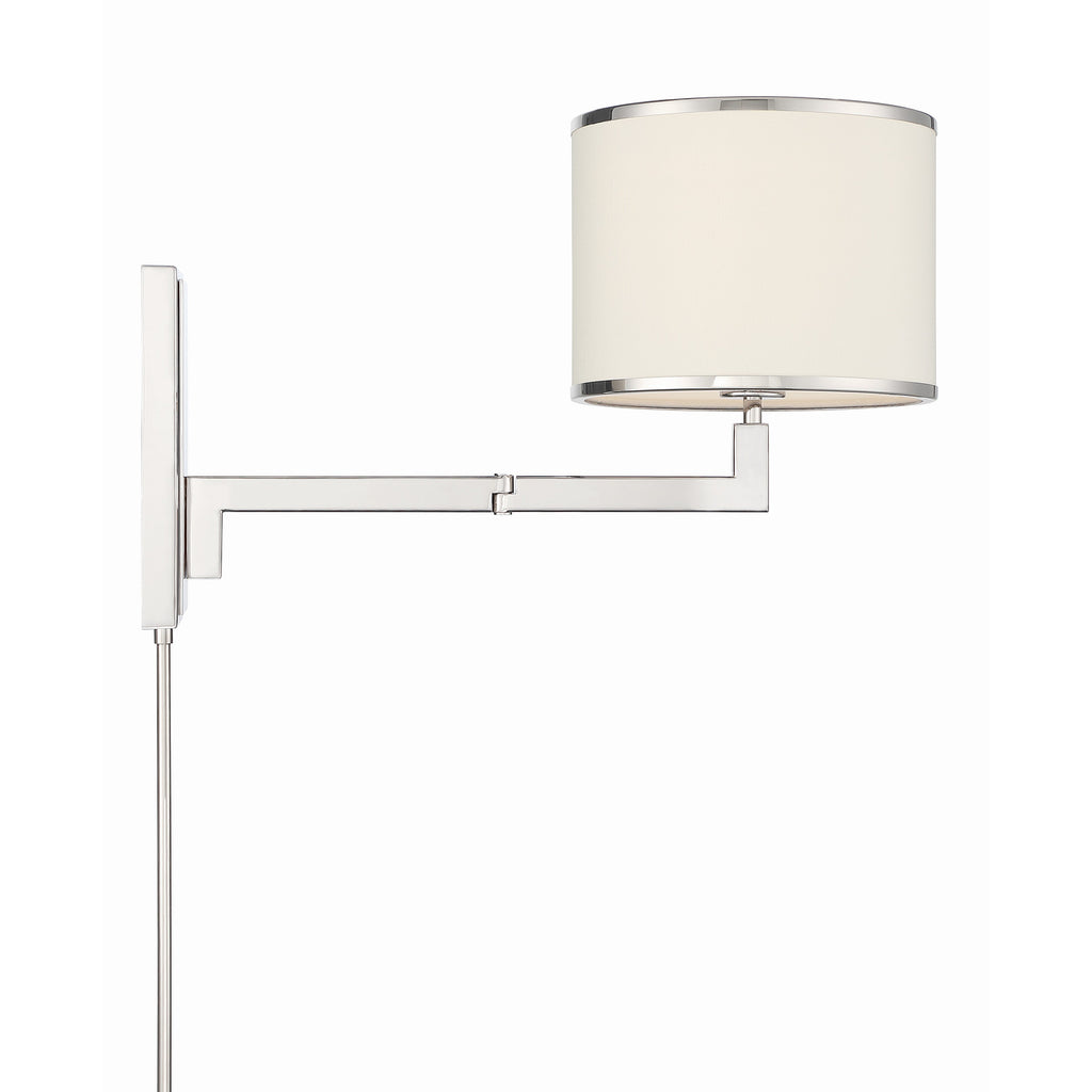 Crystorama Madison 10'' Task Sconce in Polished Nickel - Additional View
