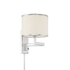 Crystorama Madison 10'' Task Sconce in Polished Nickel - Front View