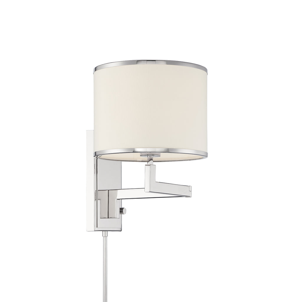 Crystorama Madison 10'' Task Sconce in Polished Nickel - Front View