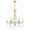 Crystorama Maizey 28'' Chandelier in Antique Gold - Front View