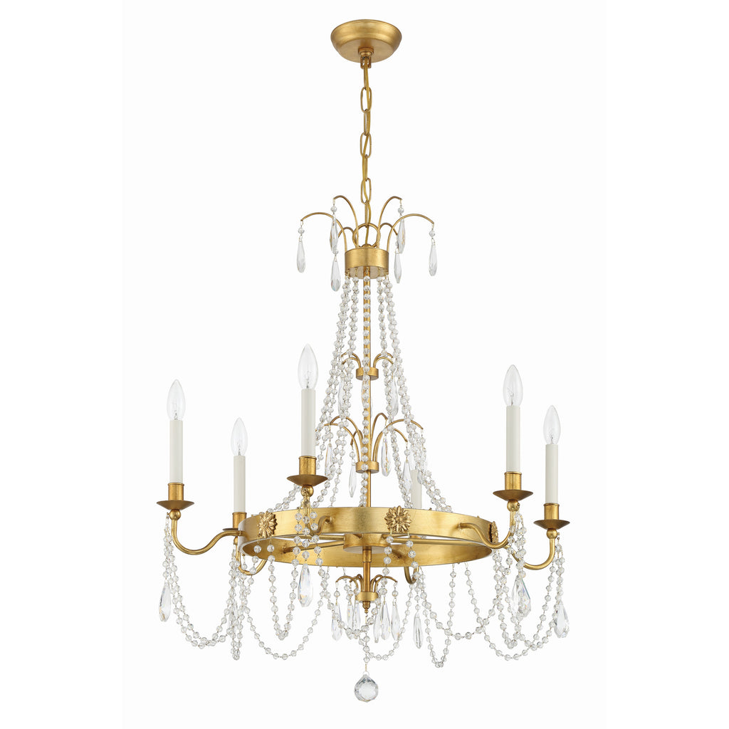 Crystorama Maizey 28'' Chandelier in Antique Gold - Additional View