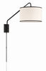 Crystorama-OPEN-BOX Mallory 1 Light Swing Arm Sconce in Matte Black - Additional View