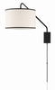 Crystorama-OPEN-BOX Mallory 1 Light Swing Arm Sconce in Matte Black - Additional View