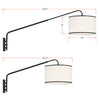 Crystorama-OPEN-BOX Mallory 1 Light Swing Arm Sconce in Matte Black - Additional View