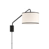 Crystorama-OPEN-BOX Mallory 1 Light Swing Arm Sconce in Matte Black - Front View