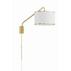Crystorama Mallory 15'' Task Sconce in Soft Brass - Additional View