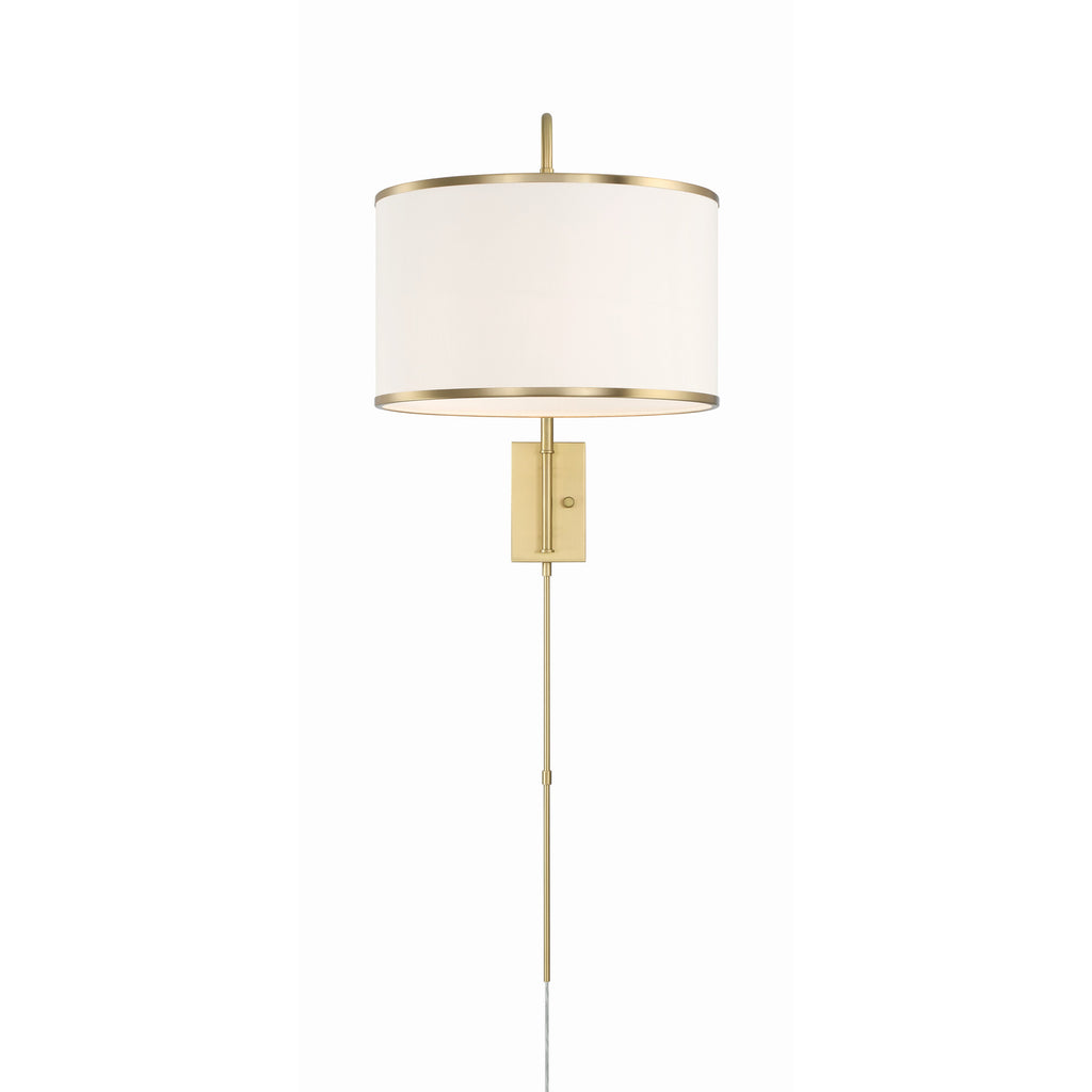 Crystorama Mallory 15'' Task Sconce in Soft Brass - Additional View