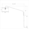 Crystorama Mallory 15'' Task Sconce - Product Dimensions