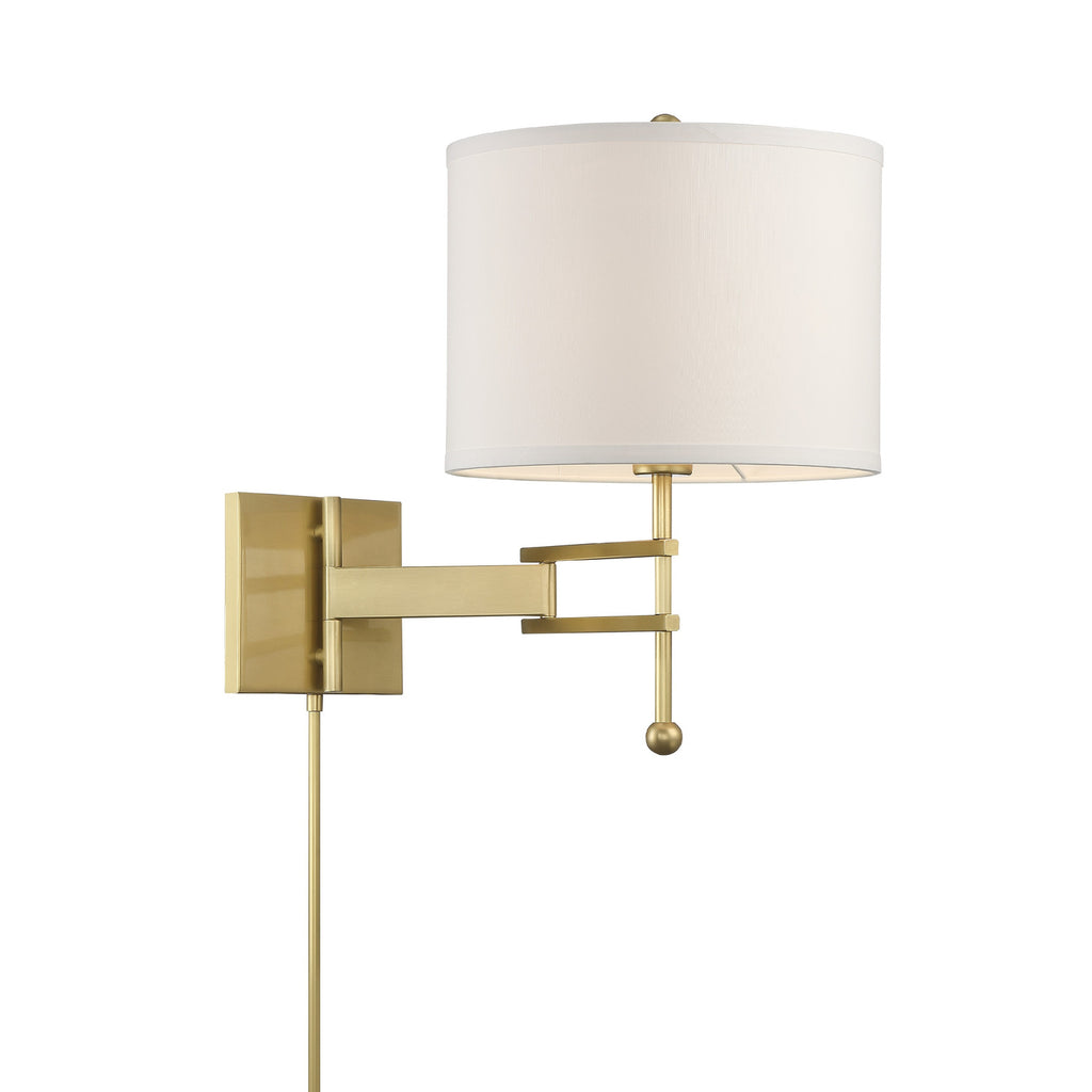 Crystorama Marshall 12.5'' Task Sconce in Aged Brass - Additional View
