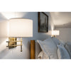 Crystorama Marshall 12.5'' Task Sconce in Aged Brass - Lifestyle View