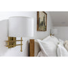 Crystorama Marshall 12.5'' Task Sconce in Aged Brass - Lifestyle View