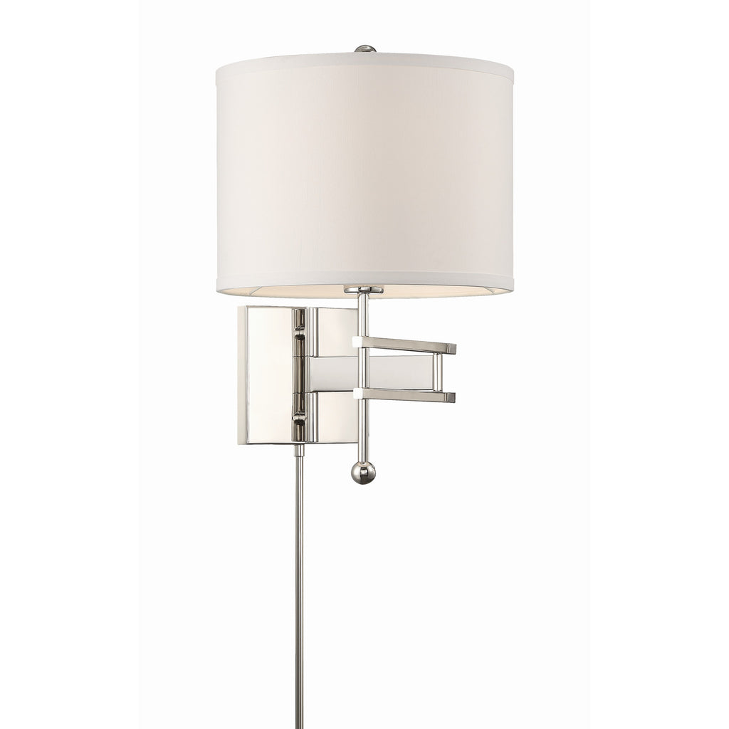 Crystorama Marshall 12.5'' Task Sconce in Polished Nickel - Additional View