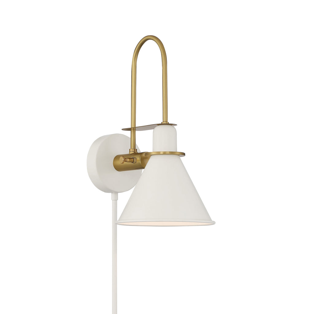 MED-B5501-WH Medford 1 Light Task Sconce | Main Image