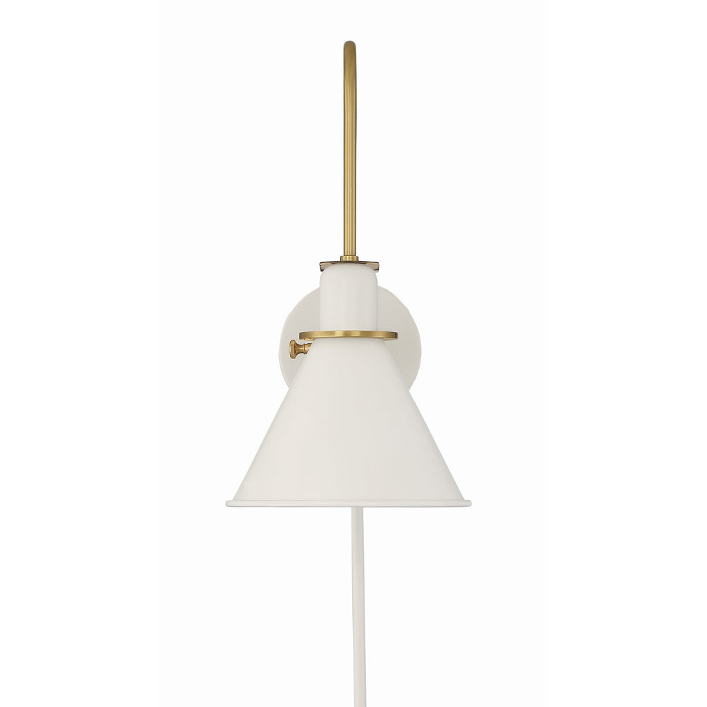 Crystorama-OPEN-BOX Medford 1 Light Task Sconce in White - Additional View