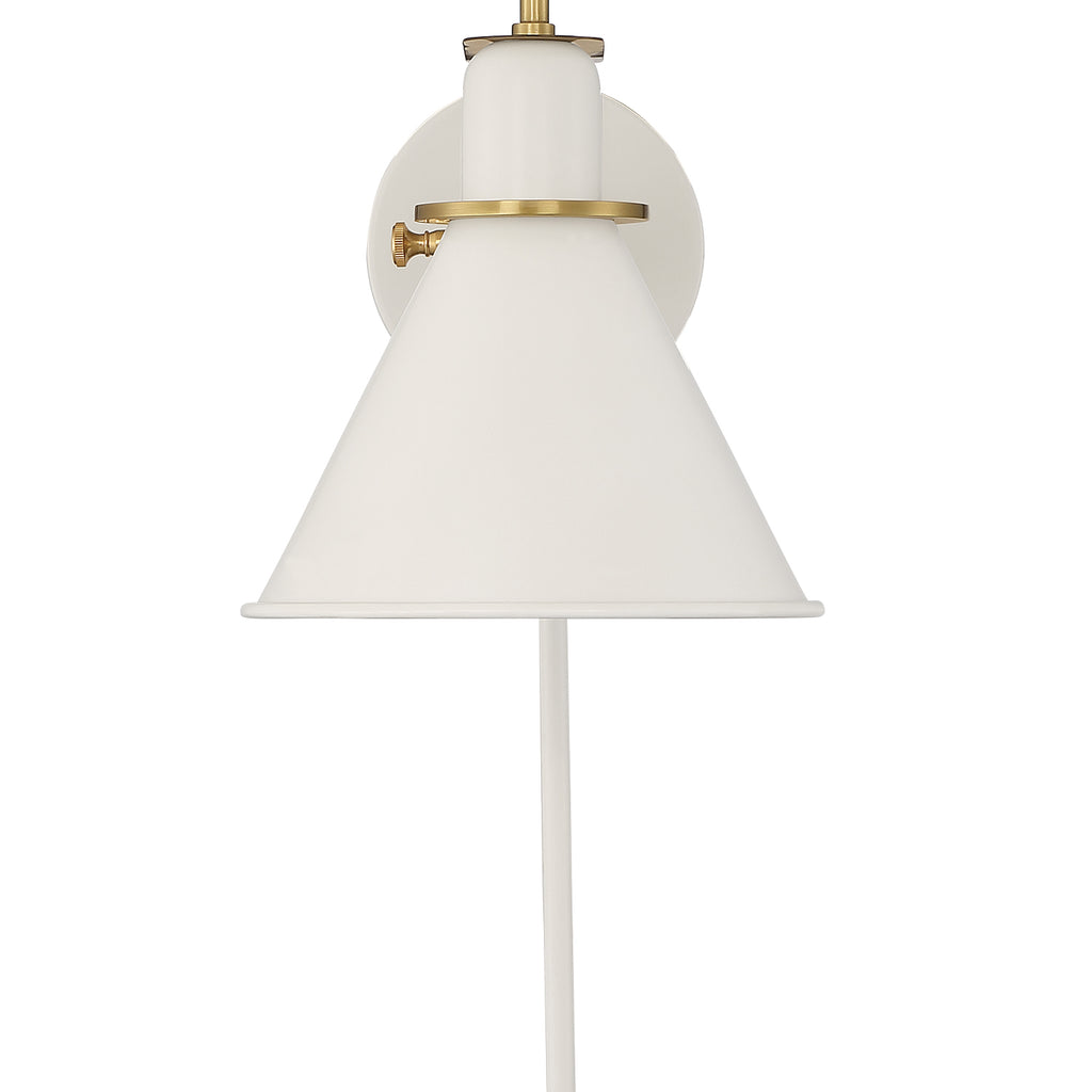 Crystorama-OPEN-BOX Medford 1 Light Task Sconce in White - Additional View