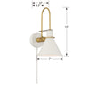 MED-B5501-WH Medford 1 Light Task Sconce | Dimensions Image