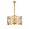 Crystorama Meridian 20'' Pendant in Antique Gold - Front View