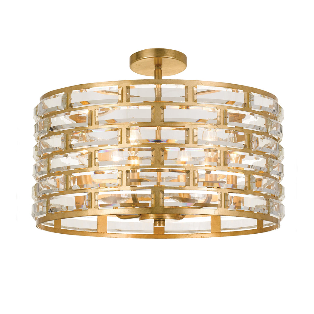 MER-4866-GA_CEILING Meridian 6 Light Semi Flush Mount | Main Image