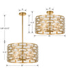 MER-4866-GA_CEILING Meridian 6 Light Semi Flush Mount | Dimensions Image