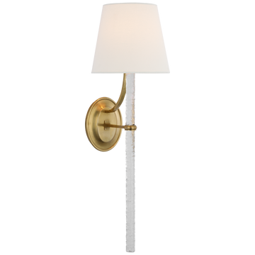 Soft Brass and Clear Wavy Glass