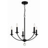 Crystorama Mila 23'' Chandelier in Black - Additional View