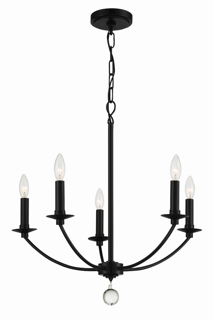 MIL-8005-BK Mila 5 Light Chandelier | Alternate Image