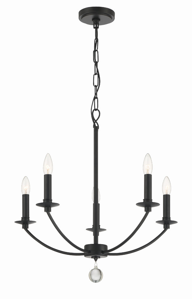 MIL-8005-BK Mila 5 Light Chandelier | Alternate Image