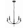 Crystorama Mila 23'' Chandelier in Black - Additional View
