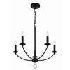 Crystorama Mila 23'' Chandelier in Black - Additional View