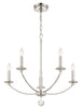 Crystorama Mila 23'' Chandelier in Polished Nickel - Additional View