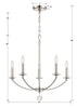 MIL-8005-PN Mila 5 Light Chandelier | Dimensions Image