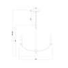 Crystorama Mila 23'' Chandelier - Product Dimensions