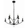 Crystorama Mila 28'' Chandelier in Black - Additional View