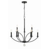 Crystorama Mila 28'' Chandelier in Black - Additional View