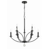 Crystorama Mila 28'' Chandelier in Black - Additional View