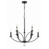 Crystorama Mila 28'' Chandelier in Black - Additional View