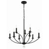 Crystorama Mila 28'' Chandelier in Black - Additional View