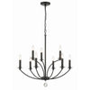 Crystorama Mila 28'' Chandelier in Black - Additional View