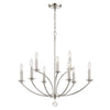 MIL-8009-PN Mila 9 Light Chandelier | Main Image