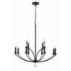 Crystorama Mila 32'' Chandelier in Black - Additional View