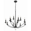 Crystorama Mila 32'' Chandelier in Black - Additional View