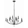 Crystorama Mila 32'' Chandelier in Black - Additional View