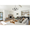 Crystorama Mila 32'' Chandelier in Black - Lifestyle View