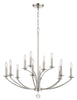 Crystorama Mila 32'' Chandelier in Polished Nickel - Additional View