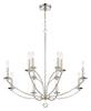 Crystorama Mila 32'' Chandelier in Polished Nickel - Additional View