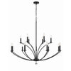 Crystorama Mila 48'' Chandelier in Black - Additional View