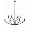 Crystorama Mila 48'' Chandelier in Black - Additional View